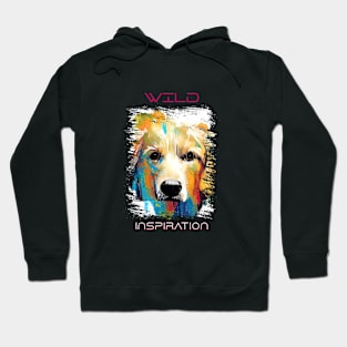 Golden Retriever Dog Wild Nature Animal Colors Art Painting Hoodie